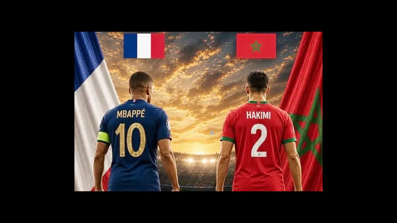 Cầu thủ Pháp và Morocco đấu tranh gay gắt trên sân cỏ
